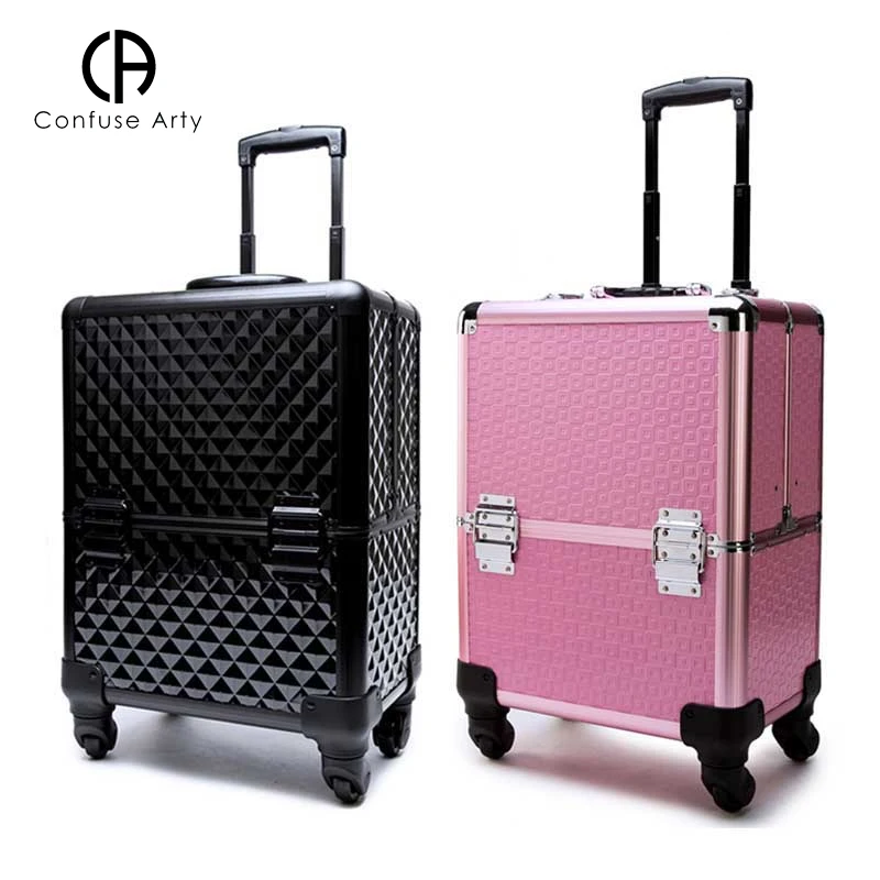 Professional Cosmetic Case Large Capacity Handheld Aluminum Alloy