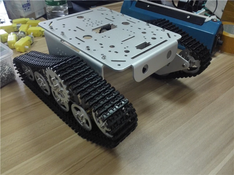 

Hello Maker T300-M Silver Metal Tank Chassis Robbot Chassis