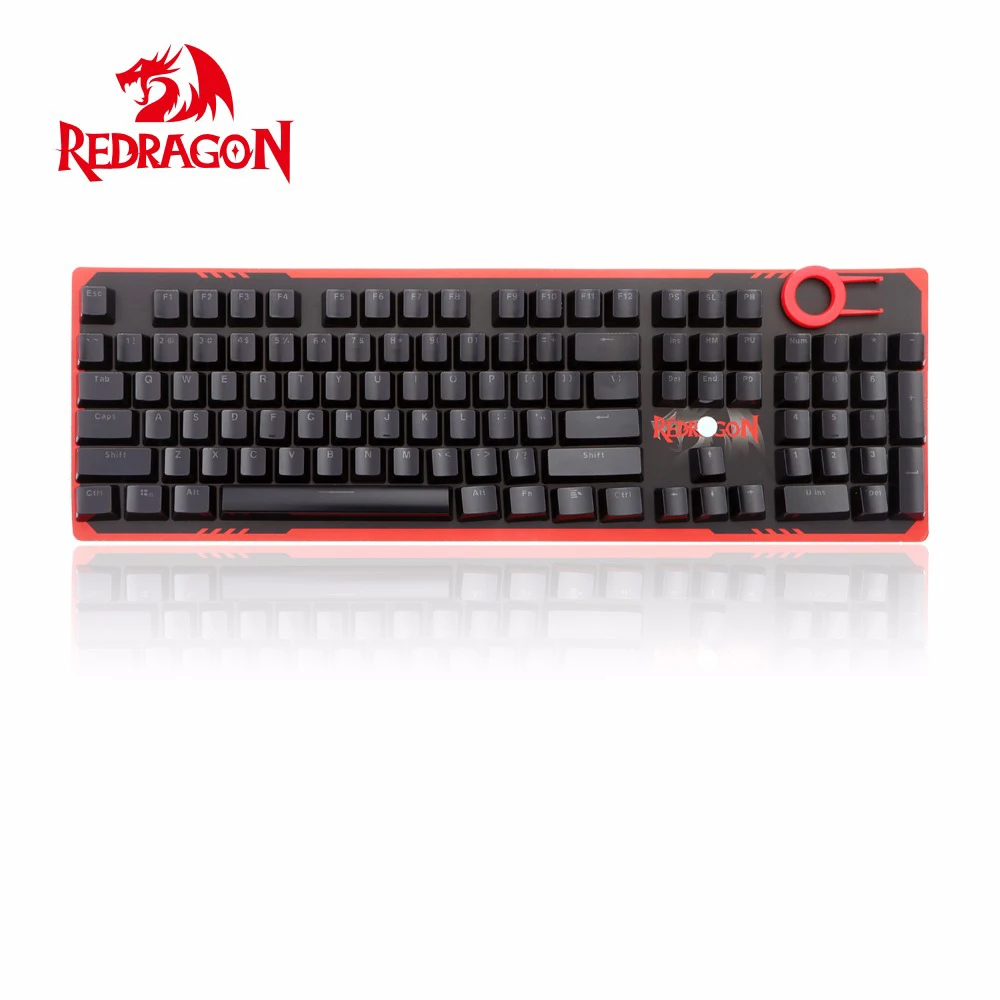 

Redragon A105 Crystal Black Acrylic Replacement Double Injection Keycap 104 Keys for Mechanical Keyboards with Key Puller