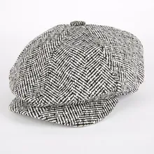 Ретро Повседневная шляпа из хлопка и льна английская Мужская обувь для девочек Новая шапка