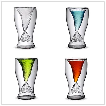 

1PC Heat-resistant Double Wall Glass Cup Beer Coffee Cup Handmade Creative Beer Mug Tea Mugs Transparent Drinkware JO 1035