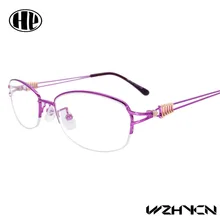 Ретро женские очки с прозрачными линзами Oculos De Grau, сплав, очки для глаз, цветочные оптические оправы, винтажные очки фиолетового цвета