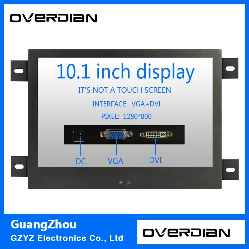 

10.1/10"Industrial Control Monitoring Machines Full Angle Non-Touch Screen VGA/DVI interface Metal Shell Embedded Lcd Monitor