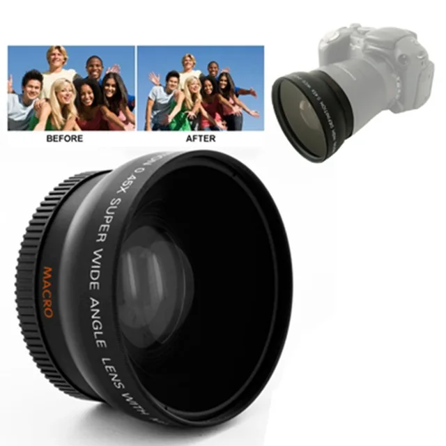 Абсолютно широкоугольный объектив 0,45X52 мм с макросъемкой для Nikon Coolpix D40/D60/D70s/D3000/D3100/D5000