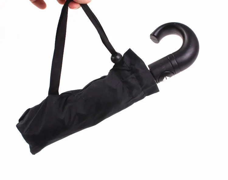FGHGF высокое качество креативный мужской сильный 10 ребра изогнутая ручка автоматический три складной зонтик солнцезащитный ветростойкий