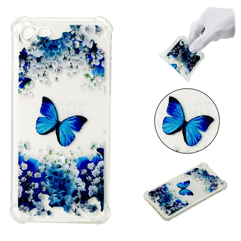 For iPhone 7 Case Butterfly Shockproof Cover Transparent Soft TPU Cases for Apple iPhone X 5 5S SE 6 6S 7 8 Plus Phone Bags