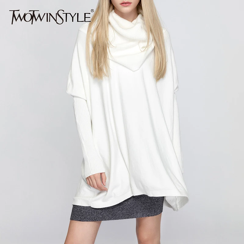 Женский Однотонный свитер TWOTWINSTYLE осенний 2020 | Женская одежда
