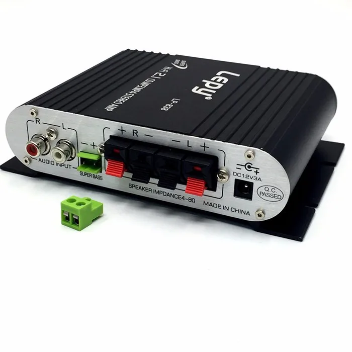 Wholesale 100% Original Brand Lepy Lp-838 2.1 3 Channel Stereo Mini Computer Car Amplifier 3.5mm Headphone out Subwoofer Out keyboard amp