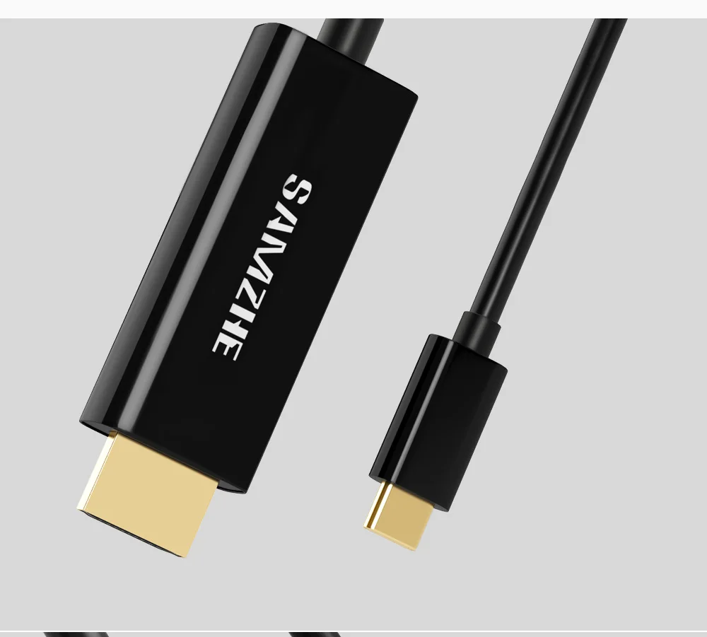 SAMZHE USB 3,1 USB C к HDMI кабель type C к HDMI конвертер 4K 30Hz UHD внешняя Видео Графика Удлинительный кабель/адаптер 1,2 m