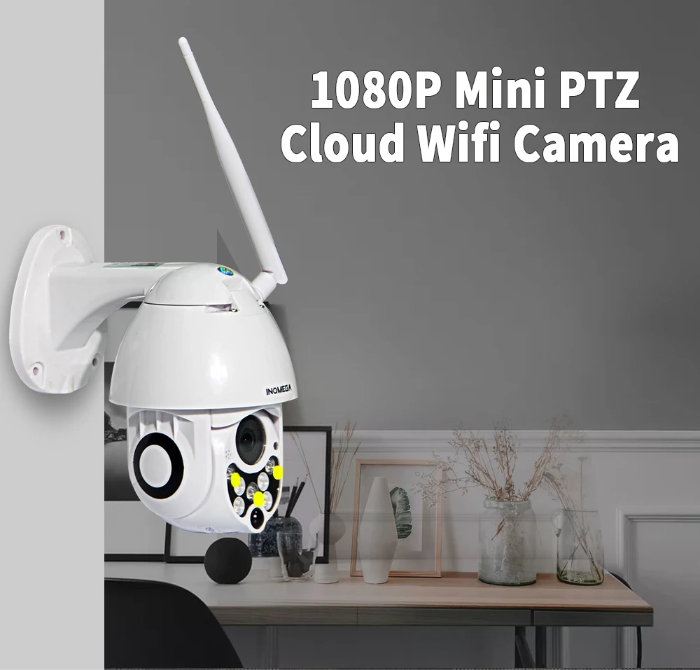 INQMEGA ip-камера WiFi 2MP 1080P Беспроводная PTZ скоростная купольная камера видеонаблюдения IR Onvif камера наружного видеонаблюдения Водонепроницаемая камера