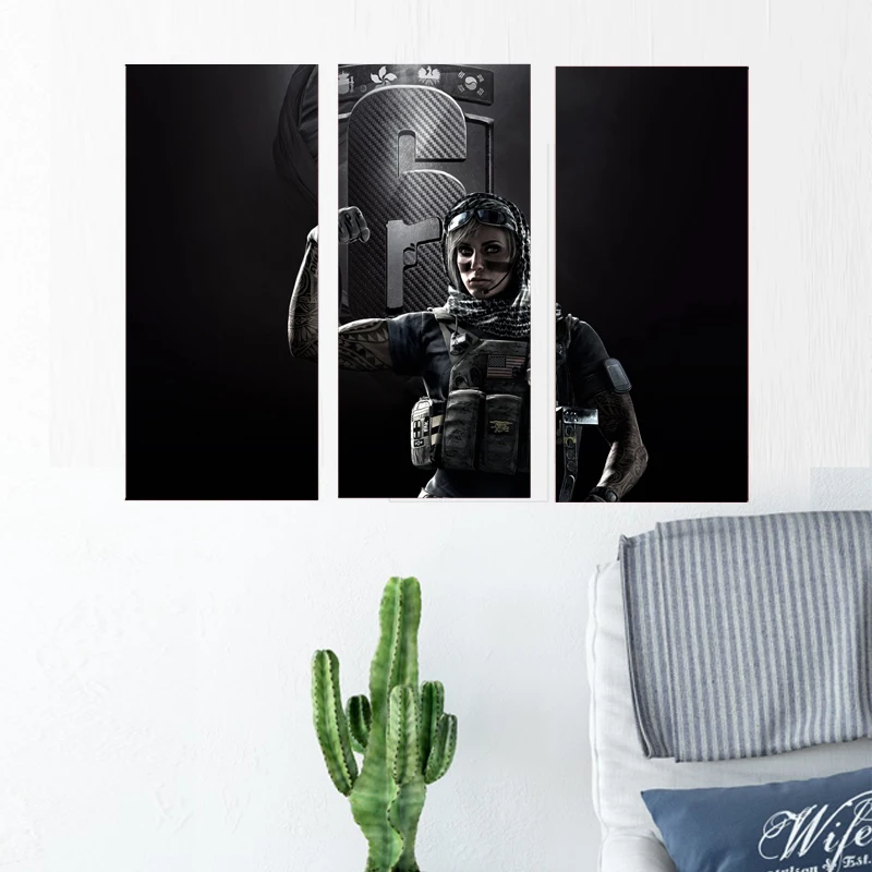 

Rainbow Six Siege Painting Home Decor Canvas Poster Oil Painting Picture Panel Print Living Room Wall Art Modern 3 Piece 10-18