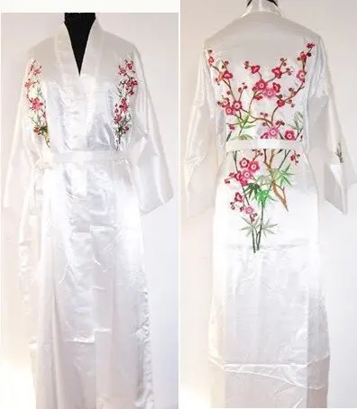 Модный брендовый халат женский с вышивкой бамбуковый и клубный шелковый халат кимоно халат с поясом кимоно