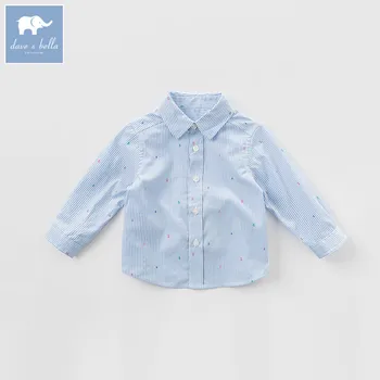 

DB7027 dave bella spring baby boys shirt kids cotton striped clothes toddler infant boutique shirts children high quality top