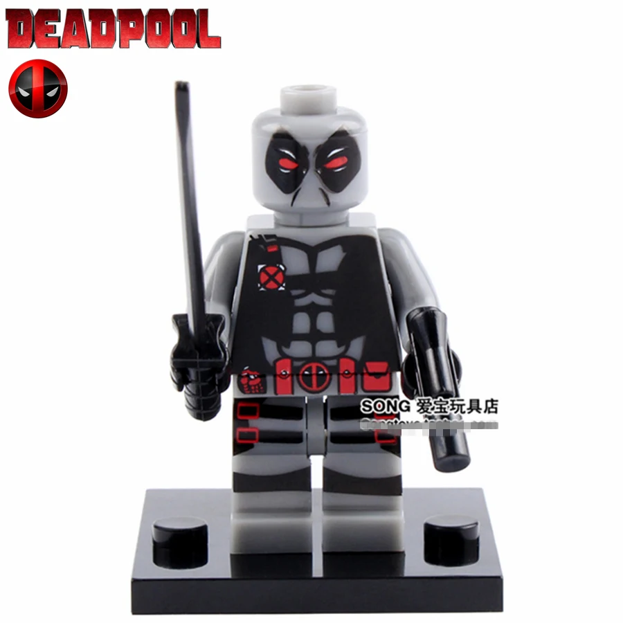 Goede Enkele Verkoop Titanium Deadpool Wade Wilson X MEN Avengers minifig Model xinh192 DIY Bouwstenen Bakstenen Kinderen Learing Speelgoed Gift
