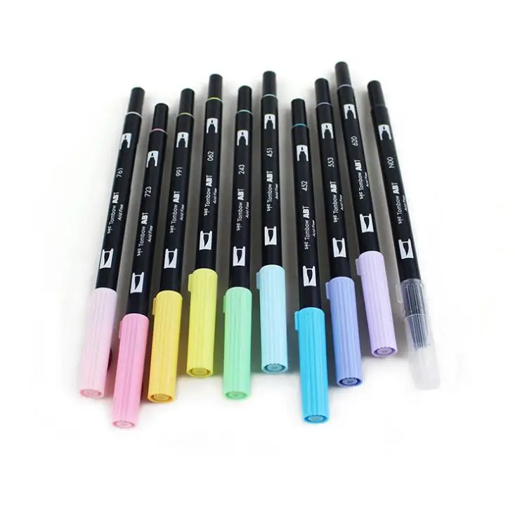 Japan color ful Art маркер ручка с двумя головками дизайн кисти Маркер ручки для рисования живопись поставки маркеры манги N00-N95 серый цвет тона