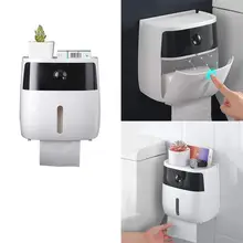 Двухслойный пластиковый держатель туалетной бумаги для ванной комнаты настенная коробка для хранения бумаги держатель для туалетной бумаги товары для дома, ванной