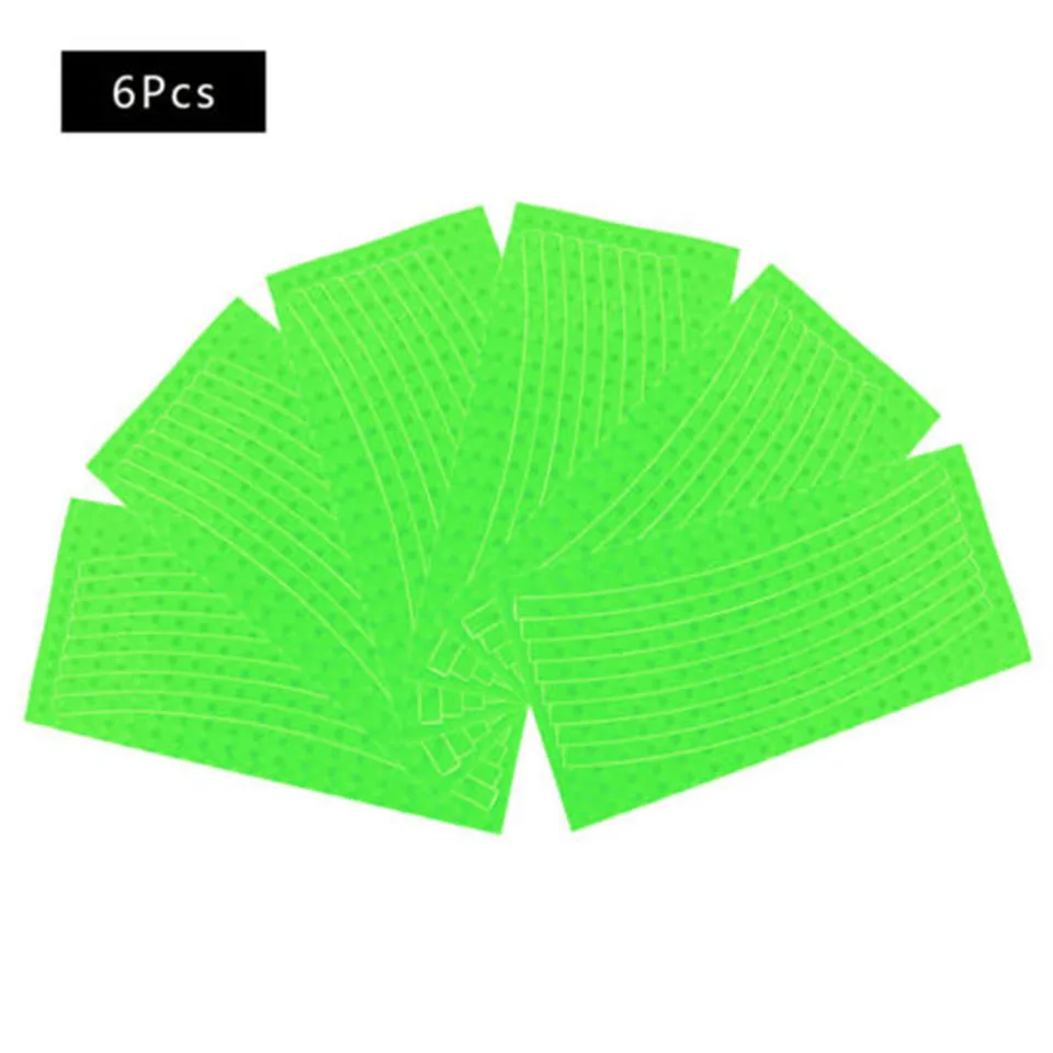 16 Strips Bike Sticker Decals Reflective Stickers Strip Bicycle Motorcycle Reflective Tape Sticker Bicycle Wheel Bike Accessorie