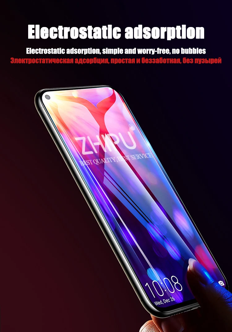 6D закаленное стекло для HUAWEI Honor View 20 V30 Pro Полное покрытие изогнутая Защитная пленка для экрана Honor V20 20i 20s защитное стекло