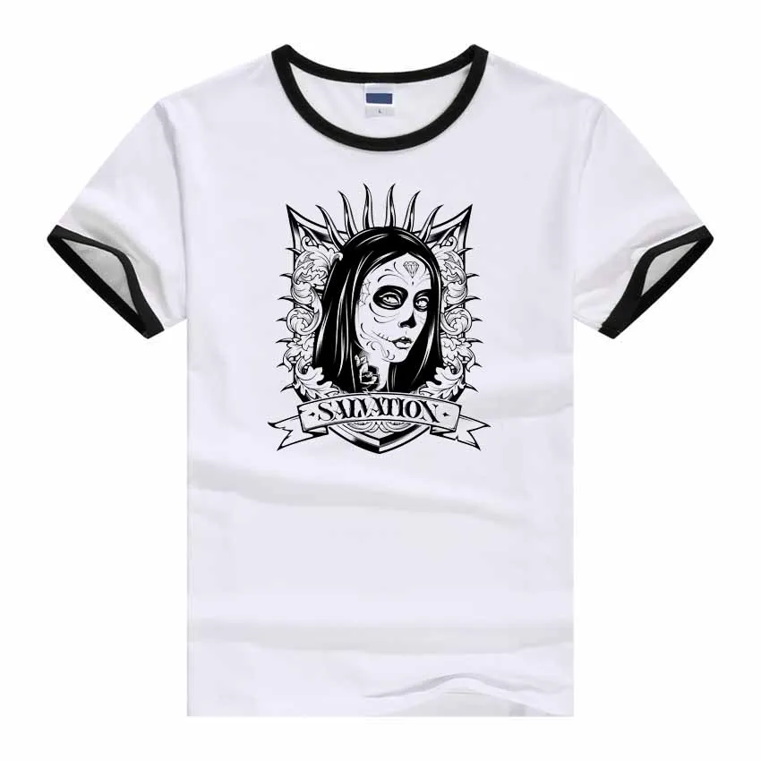 

goth art totem tattoo god salvation men women Harajuku vintage tee unisex t shirt