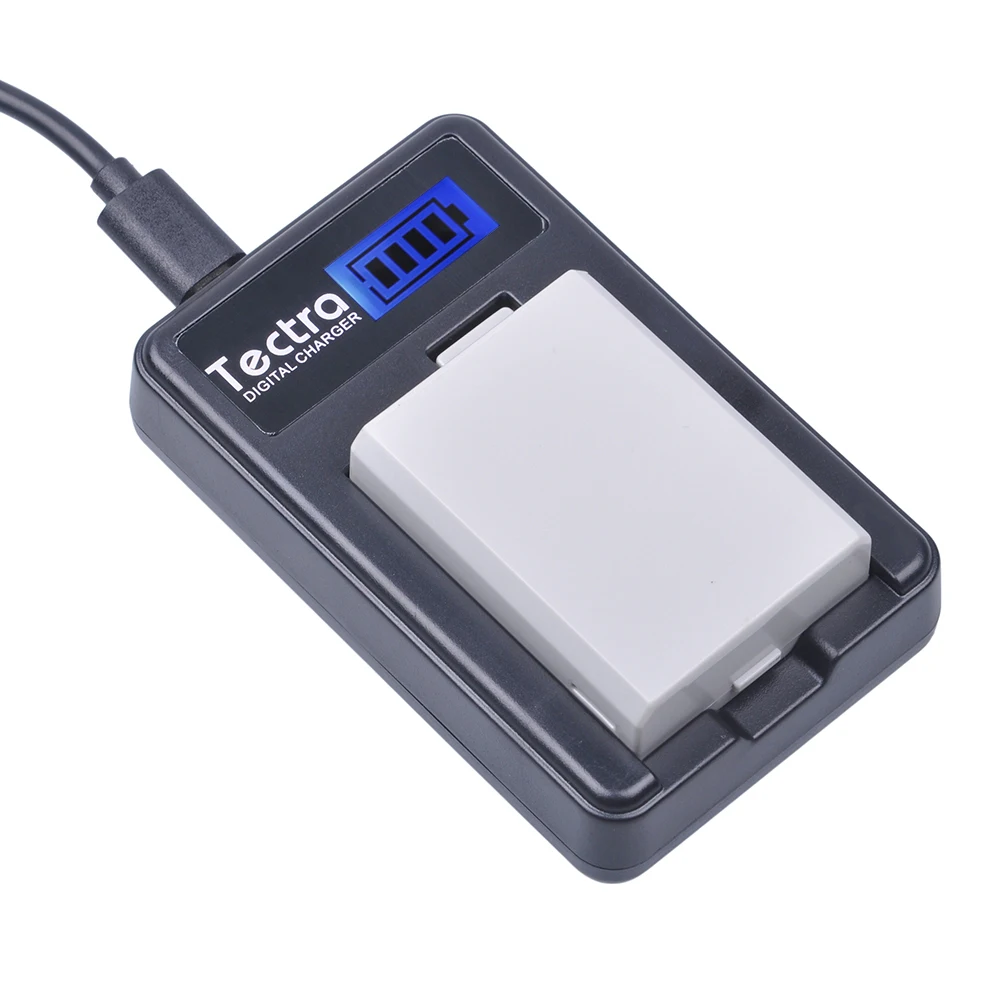 Tectra Lp-E5 Lpe5 Lp E5 Li-Ion Battery + Usb Lcd Caricabatterie Per Canon Eos Rebel Xs Rebel T1I Rebel Xsi 1000D 500D 450D Kiss X3