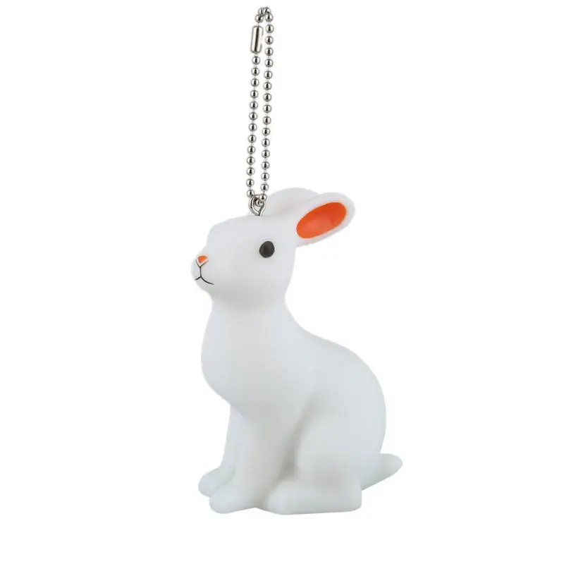 

Night Light Kawaii Rabbit Squishy Slow Rising Cute Animal Soft Squeeze Straps Pendant Scented Bread Car Key Ring Light