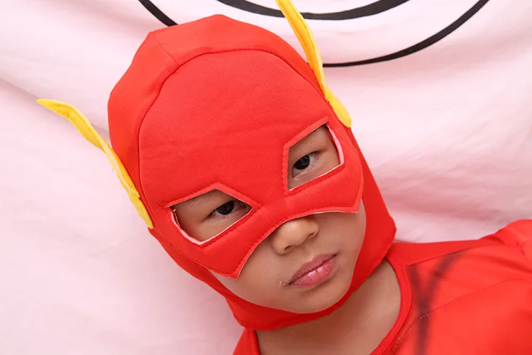 Barry Allen CostumeThe Flash Muscle DC comic Superhero Fancy Dress Kids Fantasy Movie Carnival Part