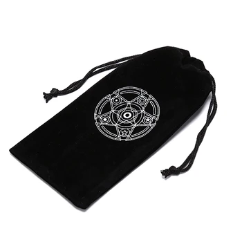 

1PCS Mini Tablets Bundle Pockets Pokemon Cards Drawstring Bags Six Awn Star Velvet Tarot Card Storage Bag