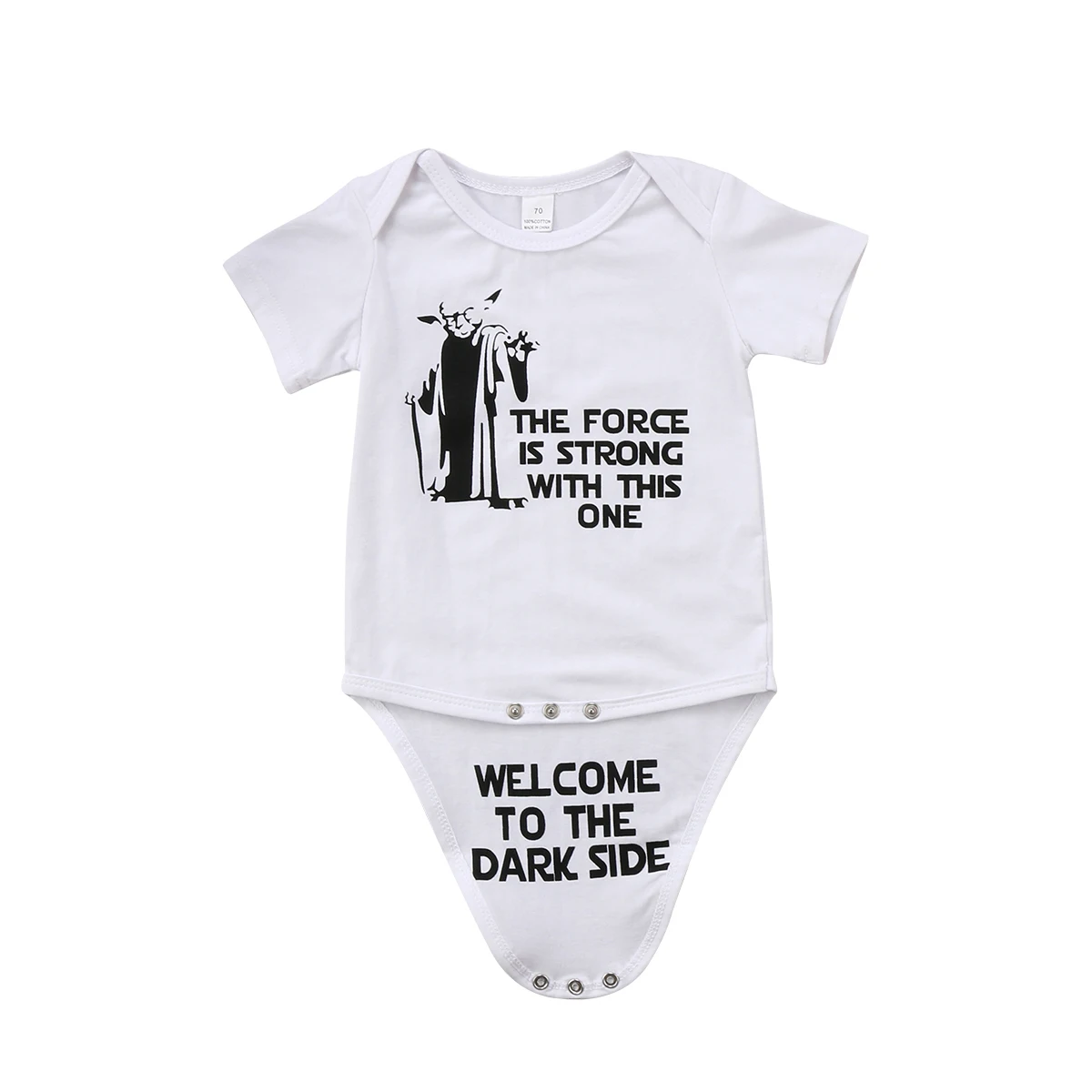 Г. Боди с короткими рукавами для новорожденных мальчиков с изображением Звездных войн, белый Повседневный Комбинезон Летняя одежда от 0 до 18 месяцев