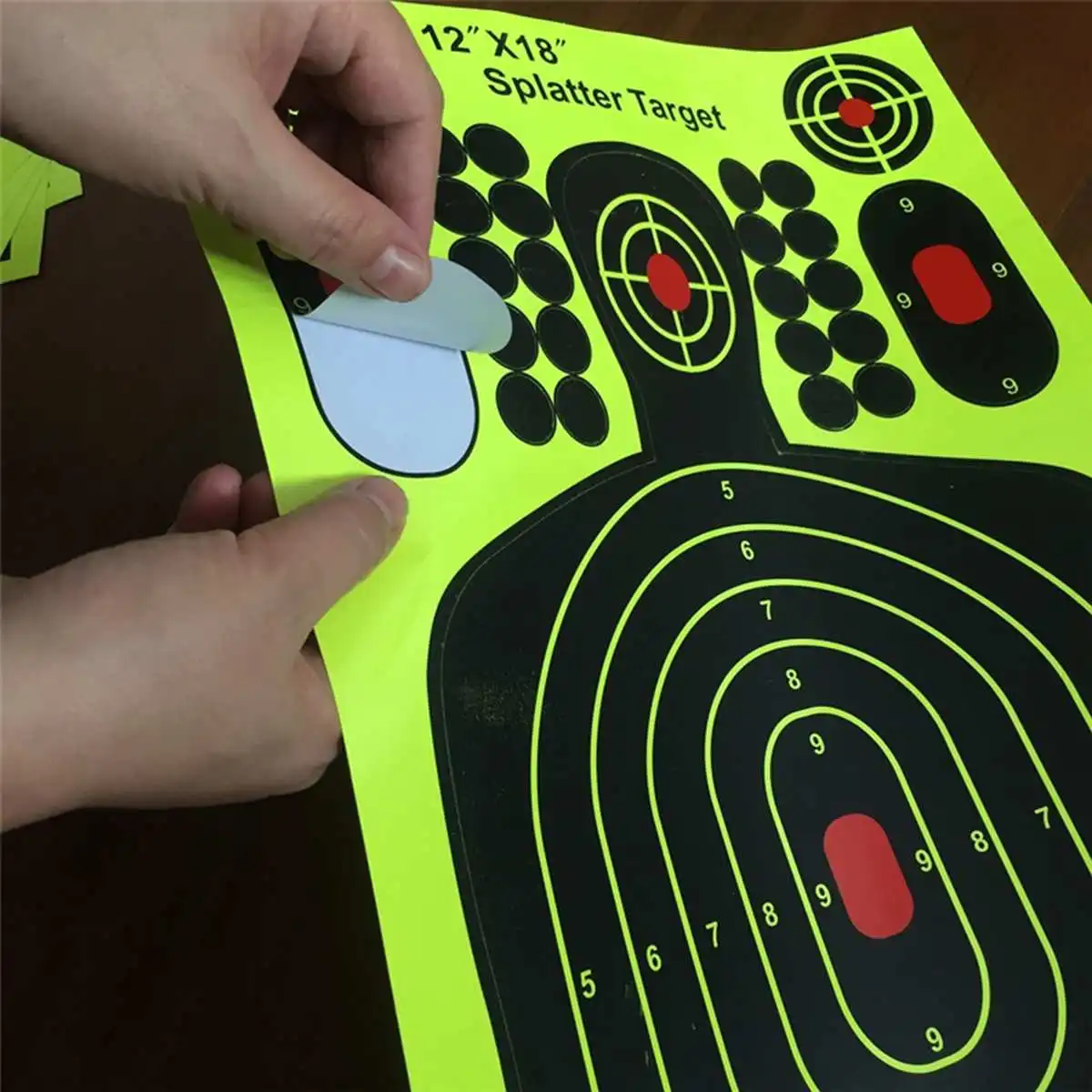 10 шт. наклейки для стрельбы Splatter Targets 12x18 дюймов самоклеющаяся бумага силуэт реактивные наклейки мишень для оружие, ружье