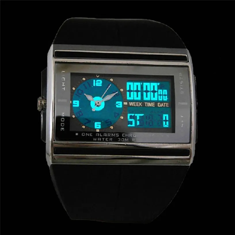 New Brand Watch Fashion Sport Watch Digital LED Date Rubber Sport Waterproof Mens Boy Wrist Watch#0718