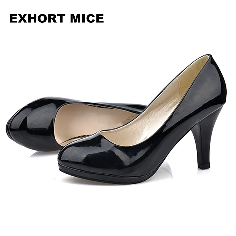 Plus size 34 -42 Super High Women Shoes Pointed Toe Pumps Dress High Heels Boat Wedding Shoes Increase Waterproof platform