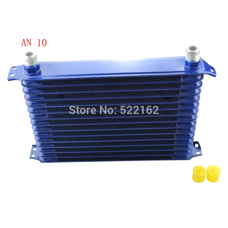 15 Row Blue 10AN Aluminum Transmission Cooler Racing Oil Cooler