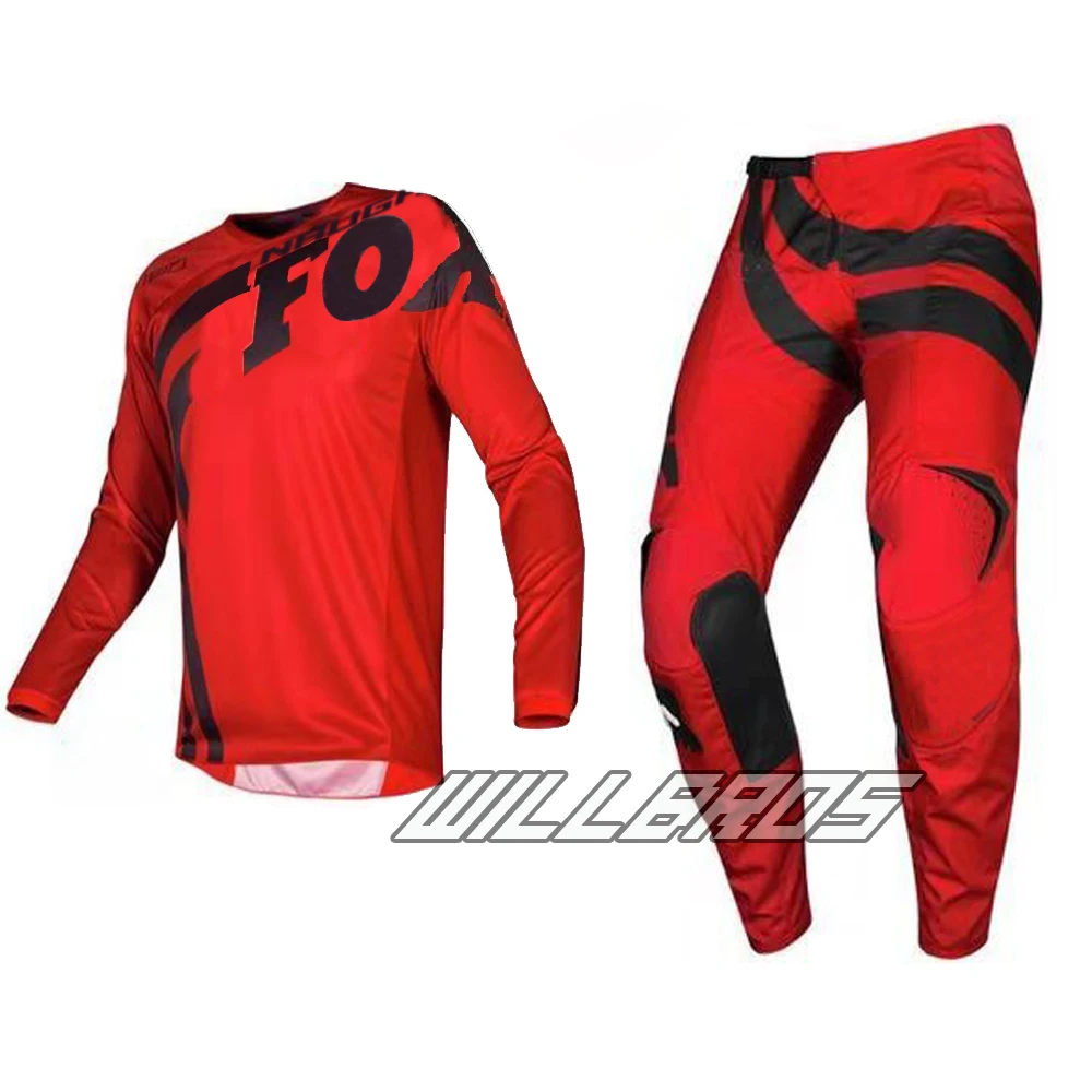

MX 180 Cota Red Jersey & Pant Combo ATV Dirt Bike Motocross Wear Adult Gear Kit