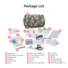 Новинка, 47 шт., походная аптечка для путешествий, автомобильная, Molle, вложения для дома, путешествий, выживания, Emergecy, медицинская сумка, одобренная FDA, медицинская коробка