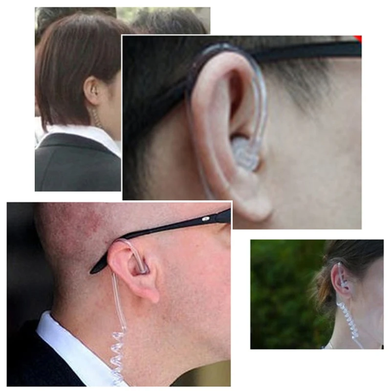 

20Hz-20 kHz 95dB 3.5mm Jack Single Headset In Ear Anti Radiation Stereo Earphone Spiral Silicone Wire Earbud With Mic