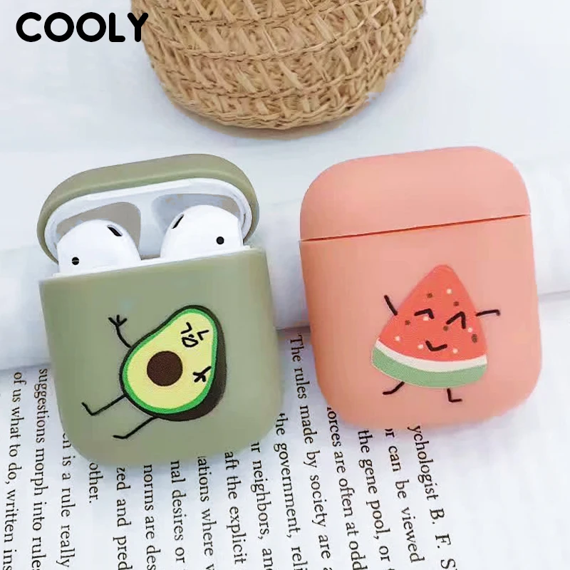 Силиконовый чехол для наушников COOLY с рисунком из мультфильма Bluetooth Apple AirPods сумка