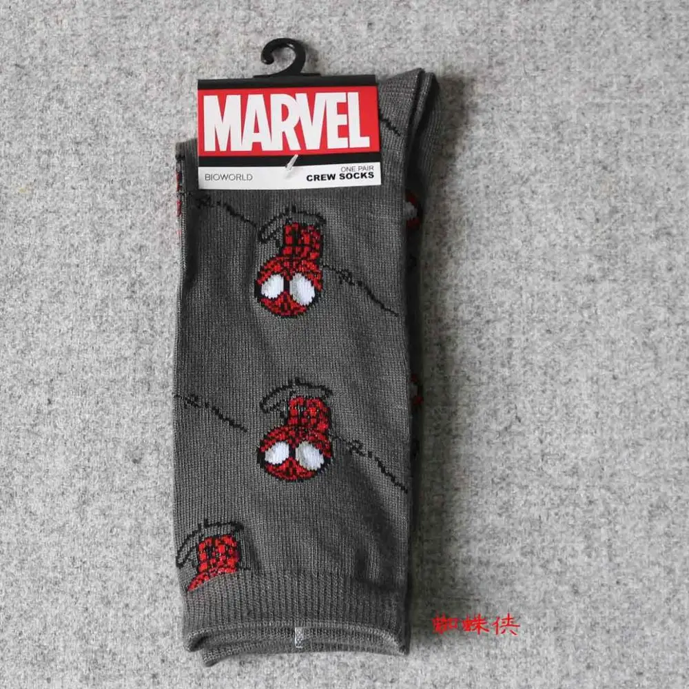 8 Герой комиксов Marvel General/Носки Теплые повседневные носки до колена с рисунком Железного человека Капитана Америки - Цвет: 8