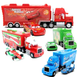 Дисней Pixar тачки игрушки 7 стиль герой Молния Маккуин король Mack Uncle Truck 1:55 литой под давлением сплав Модель автомобиля игрушки для детей