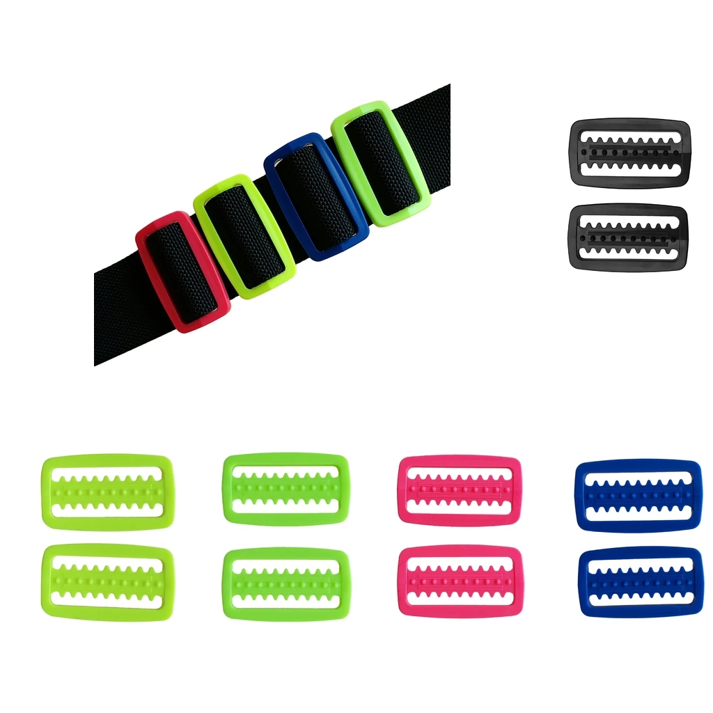 2pcs 5 Colors Scuba Diving Snorkeling Weight Belt Keeper Retainer Stopper Slider for Standard 5cm Webbing Strap Accessories