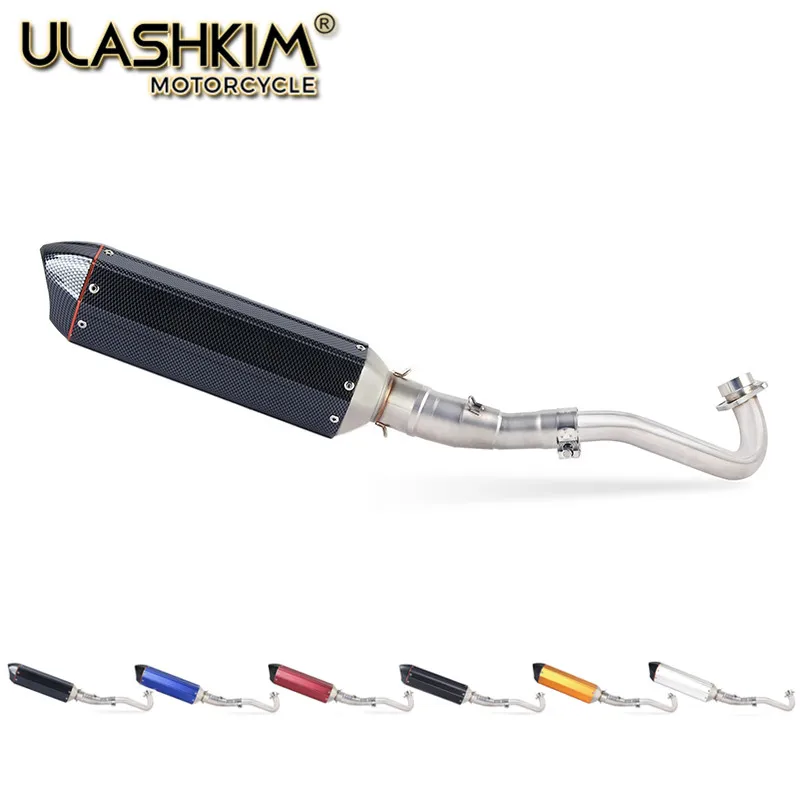 

Motorcycle Full System Exhaust Muffler Escape Middle Link Pipe Slip On For yamaha XMAX300 XMAX250 XMAX400 2017 2018