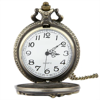 

Practical Bronze Motorcycle Emboss Cover Necklace Pendant Pocket Watch Gift