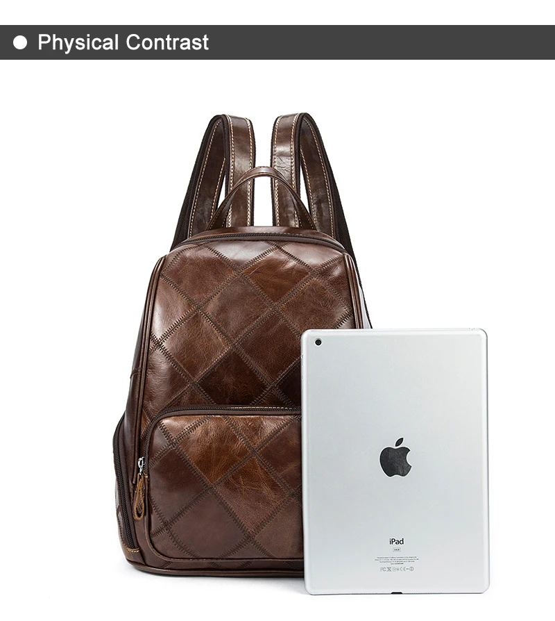 WESTAL клетчатый женский рюкзак, кожаные рюкзаки для девочек-подростков, школьная сумка, женская сумка на плечо, женский рюкзак для путешествий, рюкзак для ноутбука