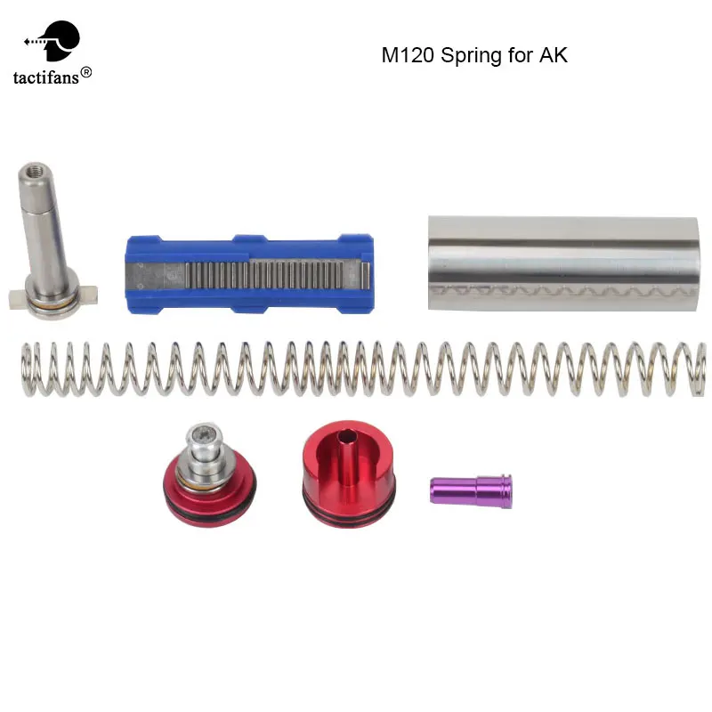 

AK TUNE UP KIT M100/M120 Spring 14 Teeth Piston Smooth Cylinder Piston Cylinder Head Spring Guide for V.3 AK Nozzle Airsoft AEG