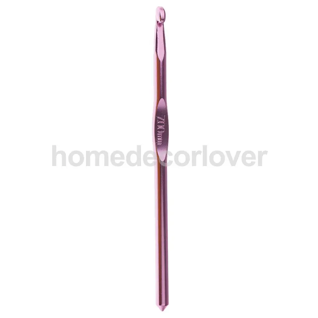 Aluminum Tunisian Afghan Crochet Hook Yarn Knitting Needles Hand Weaving Tool 7/8/10mm 