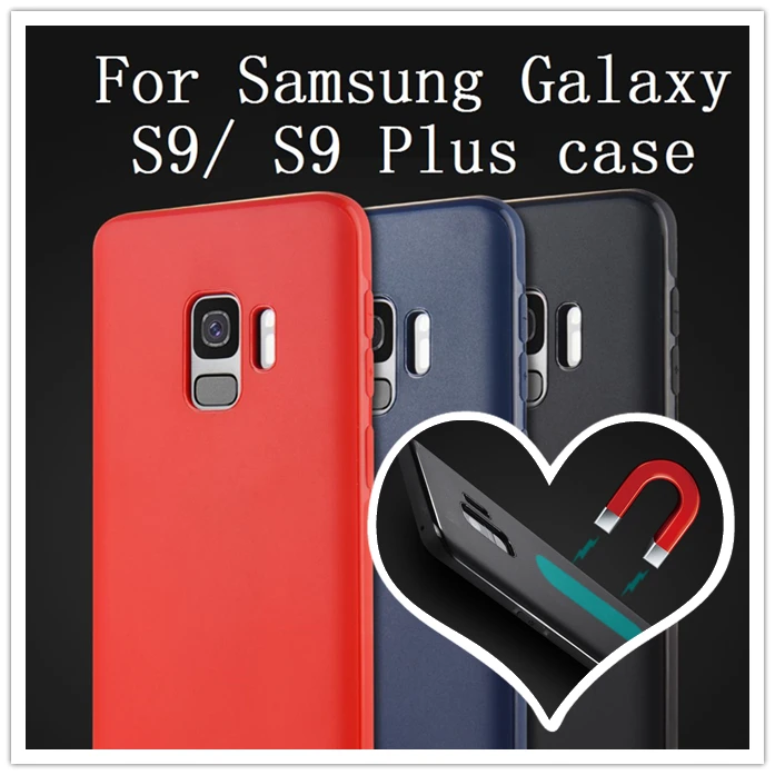 Магнитный мягкий силиконовый чехол для Samsung Galaxy S9 Plus|Бамперы| |