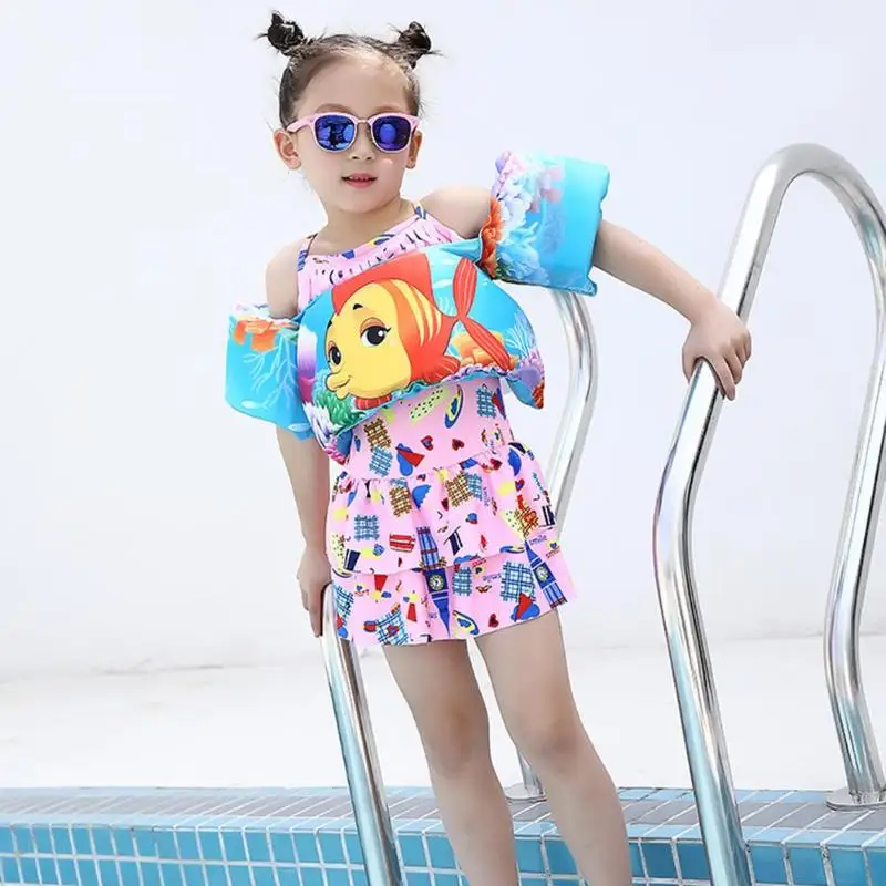 

Baby Cartoon Inflatable Arm Floating Children Sleeves Swim Ring Non inflatable Safe Children Life Jacket For Age 1-6 Baby