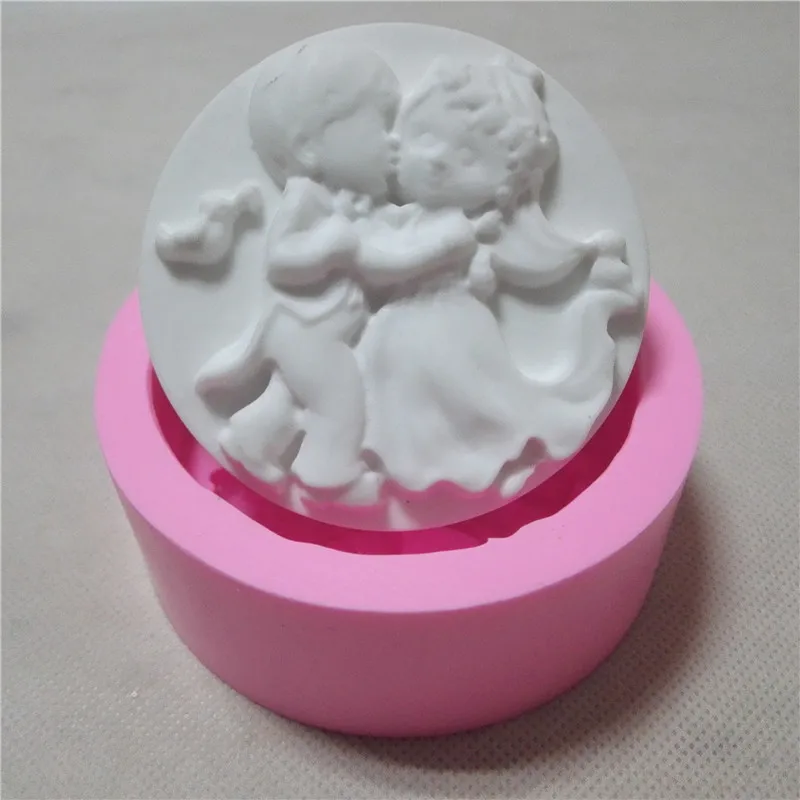 Отличная форма для танцев для детей DIY силиконовая форма для мыла круглая Милая силиконовая форма для подарка