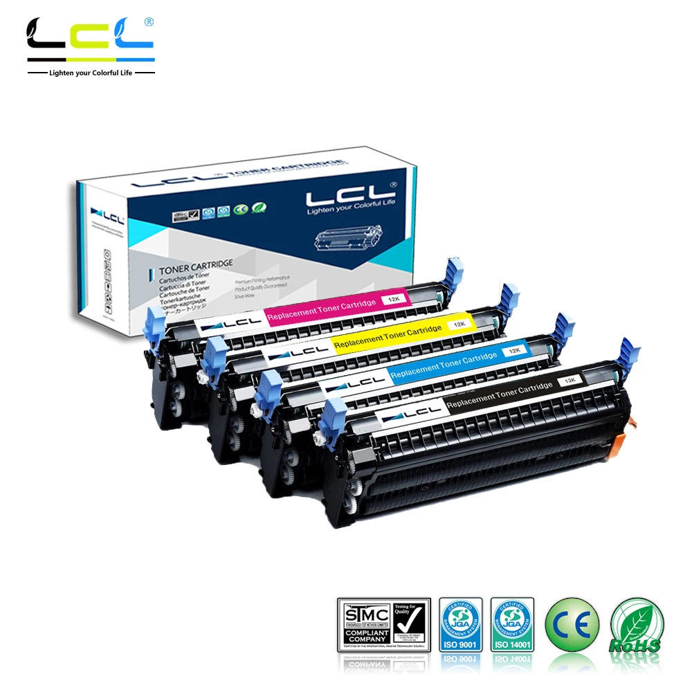Тонер картридж лазерный LCL 645A C9730A C9731A C9732A C9733A 645 (4 упаковки) совместимый с HP Laserjet