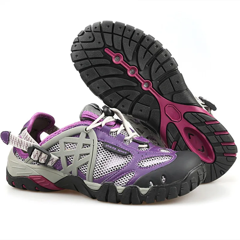 Женская летняя обувь для пешего туризма; уличные кроссовки; дышащая Спортивная обувь; большие размеры; женские Треккинговые прогулочные сандалии