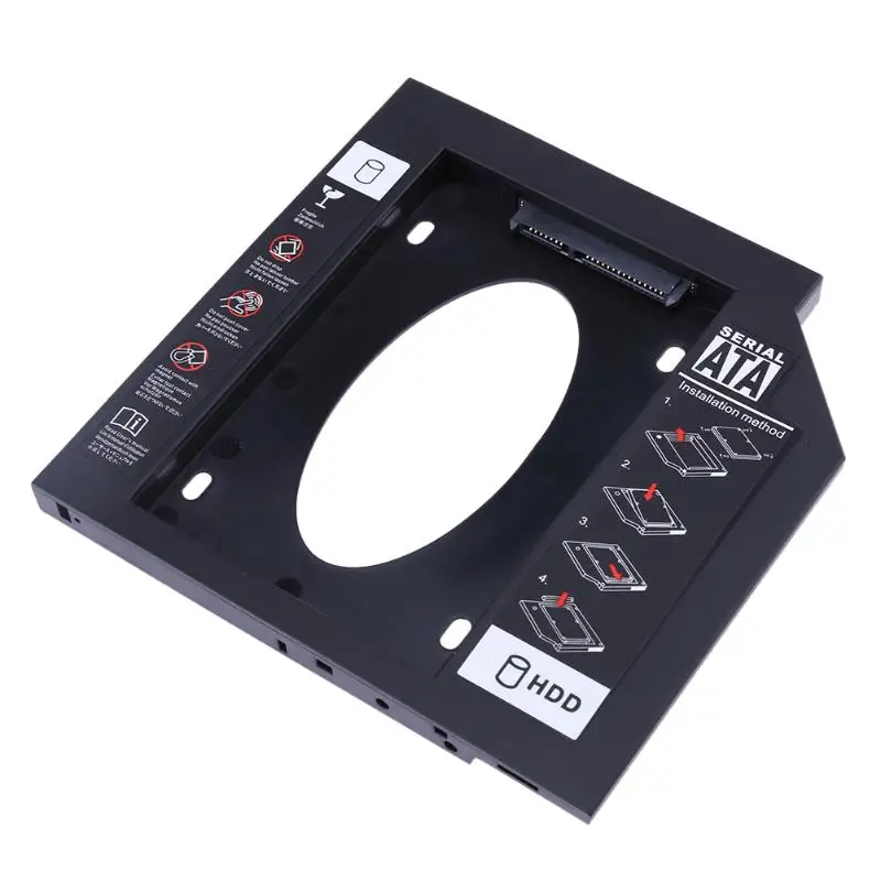 

Ultrathin 9.5mm SATA to SATA Hard Disk Drive HDD SSD Optical Bay Notebook PC CD Driver Slot HDD SSD Holder Bracket
